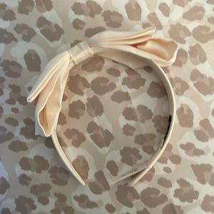 JCrew Ivory Satin Bow Headband NWT